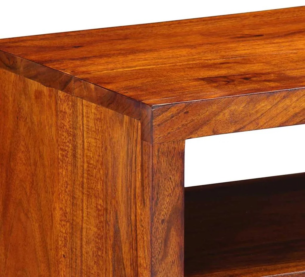 Móvel de TV multicor 110x30x40 cm madeira de acácia maciça