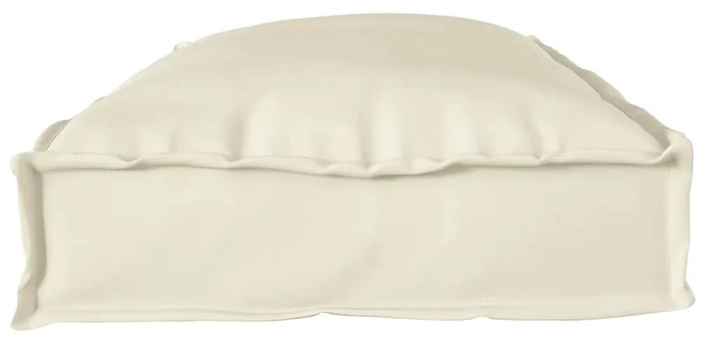 Almofadas para Palete para Banco 2 pcs Creme 100x40x8 cm Tecido Oxford