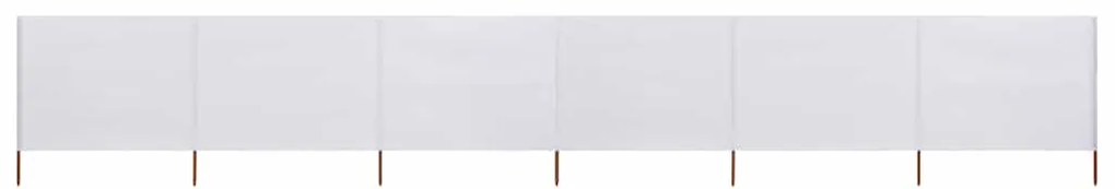 Para-vento com 6 painéis em tecido 800x80 cm branco