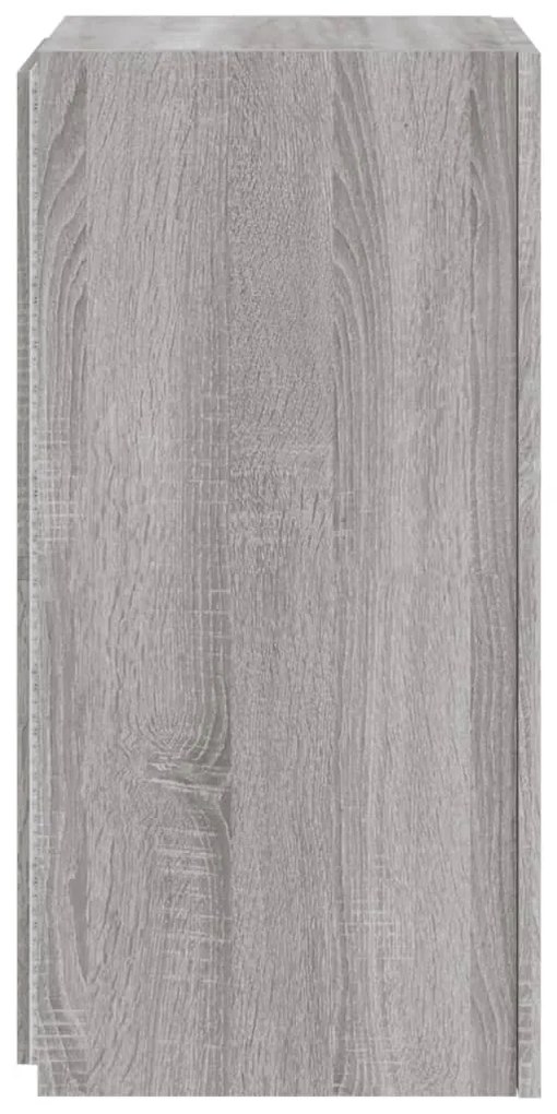 Móvel de parede p/ TV c/ luzes LED 30,5x35x70cm cinzento sonoma