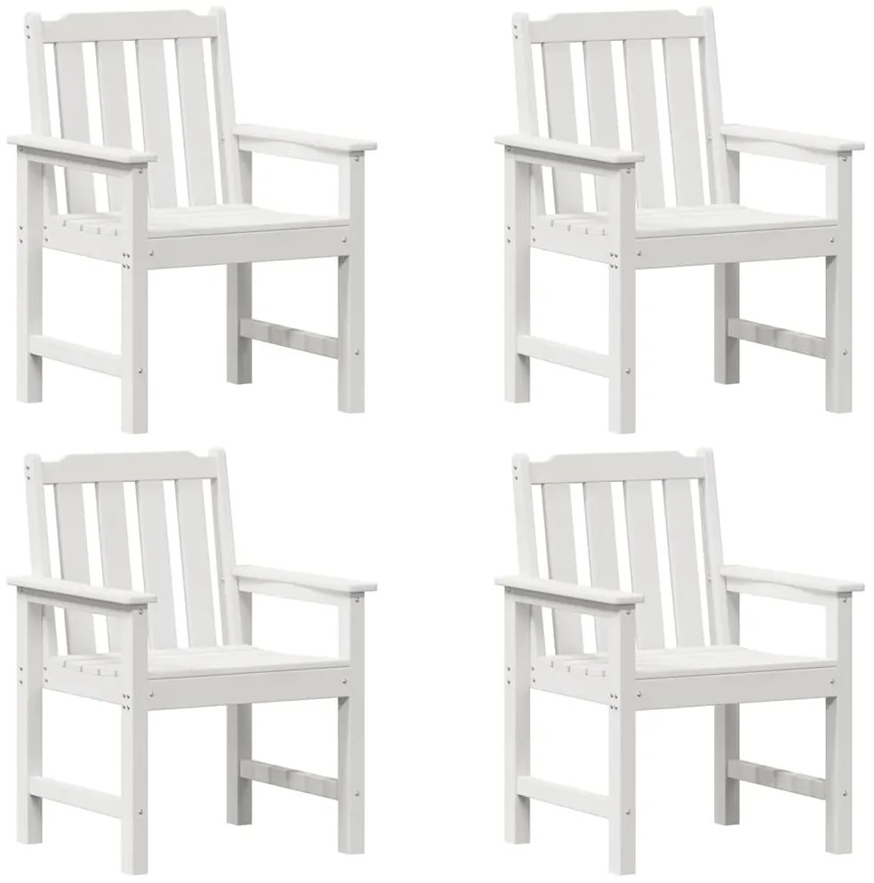 Cadeiras de Jantar vidaXL 4 pcs Brancas 65,5x55,5x88 cm HDPE