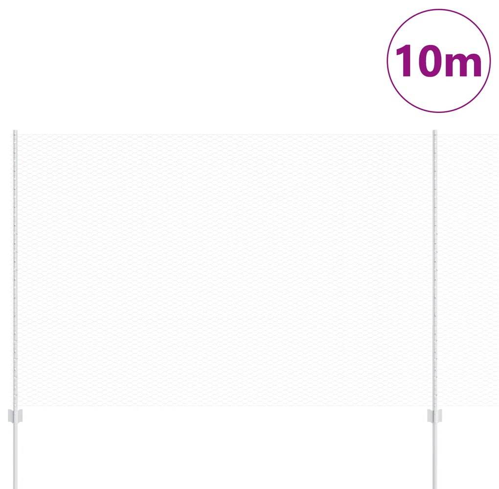 Postes de Cerca vidaXL 10 pcs U-Channel 160 cm Aço Galvanizado
