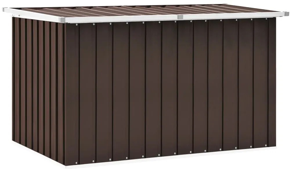 Caixa de arrumação para jardim 149x99x93 cm castanho