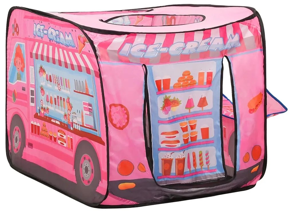 Tenda de brincar infantil com 250 bolas 70x112x70 cm rosa