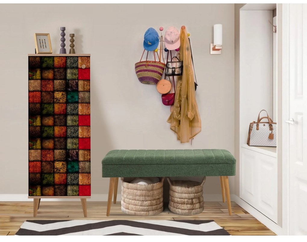 Conjunto de Mobiliário de Hall Filinta – Sonomo Green – Sapateira: 50x