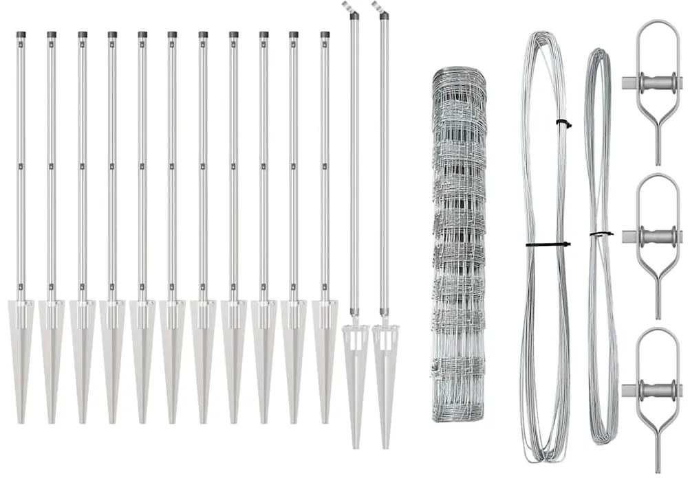 Cerca de Campo 1x50 m Aço Galvanizado