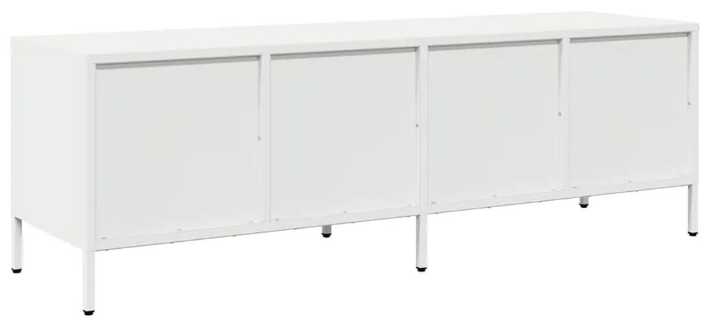 Móvel de TV 135x39x43,5 cm aço laminado a frio branco