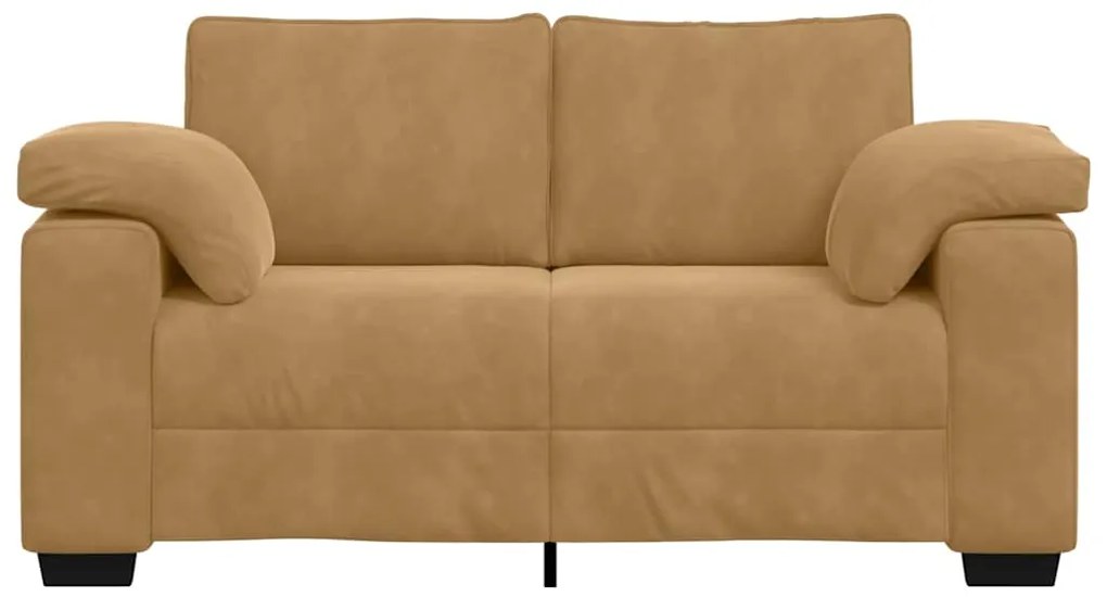 Sofá-luvas 120 cm veludo castanho