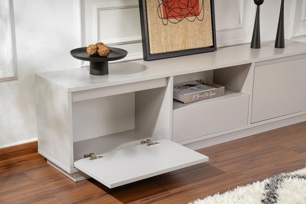 Móvel de TV Vanguard – Cinzento – 160x42x29,5 cm