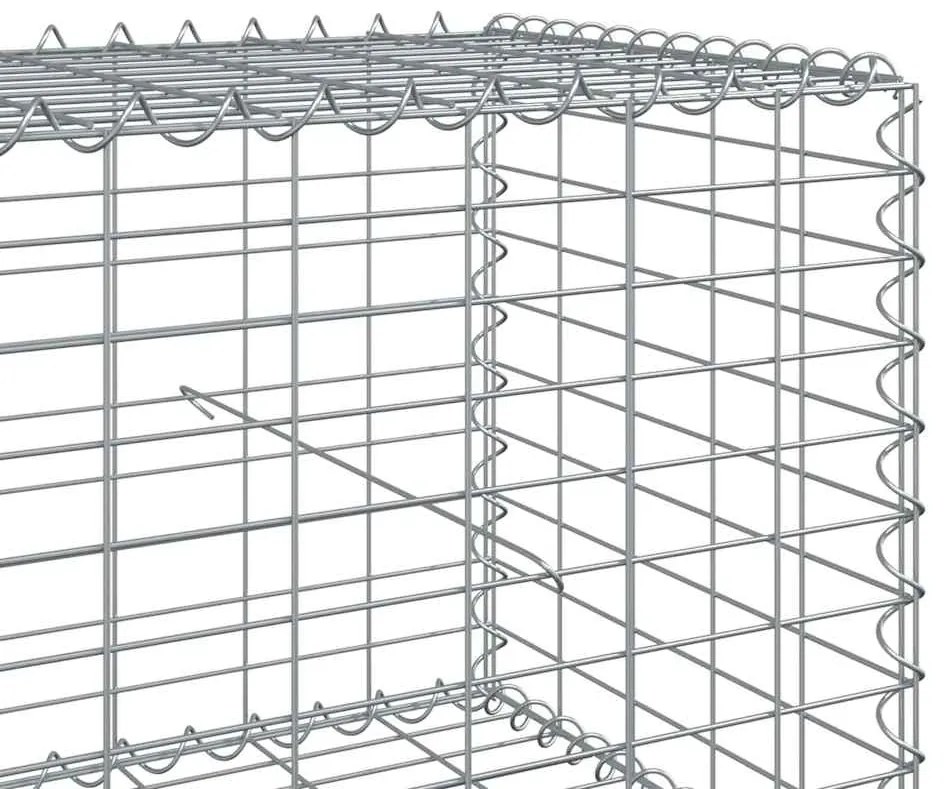 Cesto gabião com cobertura 700x50x50 cm ferro galvanizado
