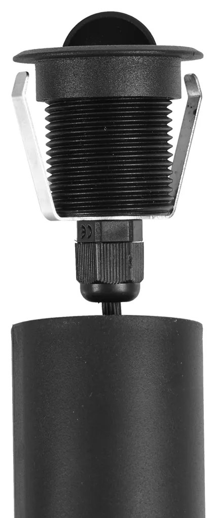 Conjunto de 5 focos de chão modernos pretos incluindo LED IP67 - Linsey