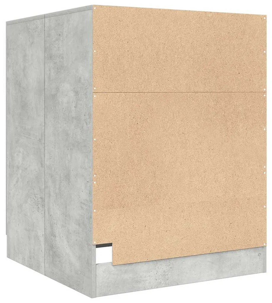 Armário sanita/máquina de lavar 70,5x71,5x91,5 cm cinzento-cimento