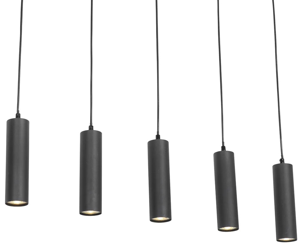 LED Candeeiro de suspensão inteligente preto c/ 5 GU10 Wifi - Jeana Moderno