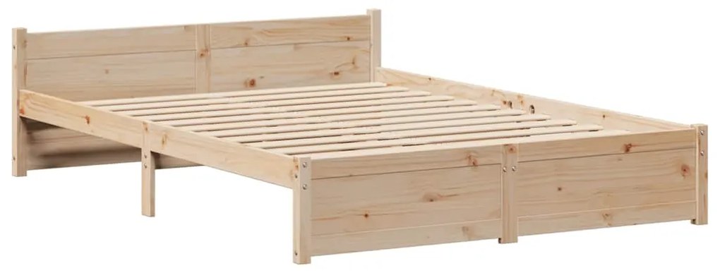 Cama sem colchão 140x190 cm madeira de pinho maciça