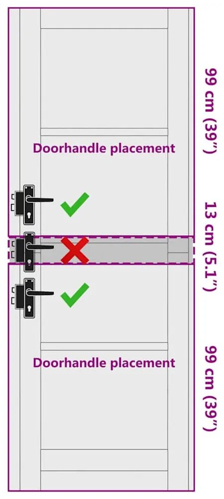 Porta Interior "ORKDAL" 73,5x211x4 cm Madeira Sólida de Pinho