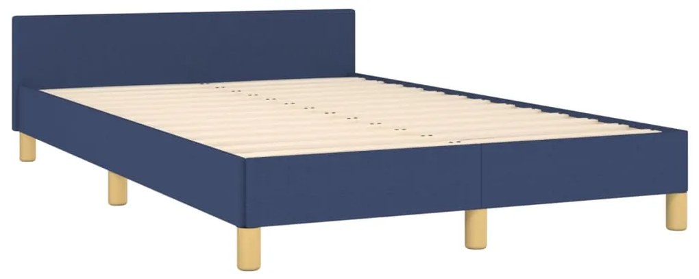 Estrutura de cama sem colchão 120x190 cm tecido azul