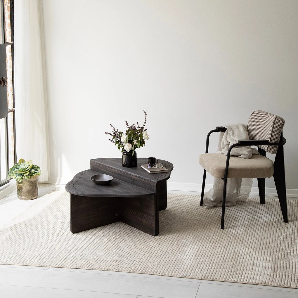 Mesa de Café Altopiano - Antracite - 90cm x 40cm x 45cm &amp; 90cm x 32cm