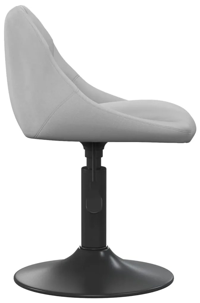Cadeiras de jantar giratórias 6 pcs veludo cinzento-claro