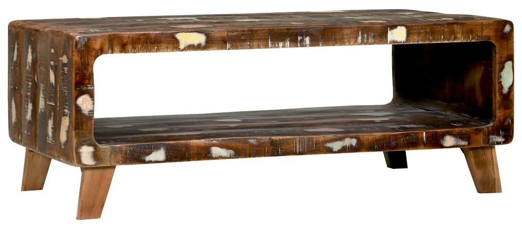Mesa de Café 90x50x35 cm Madeira Recuperada Sólida