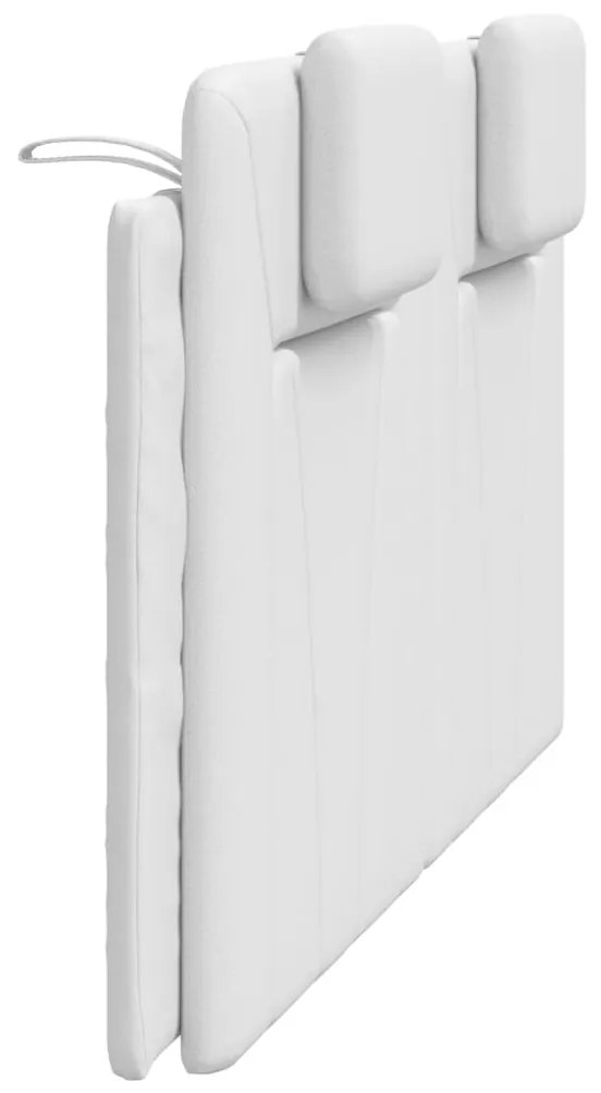 Almofadão de cabeceira 160 cm couro artificial branco