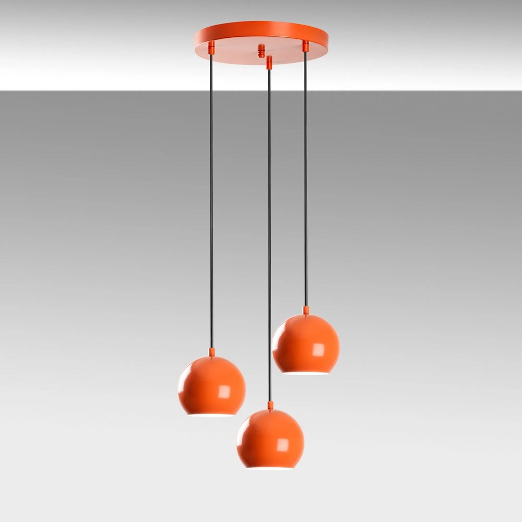 Candeeiro Suspenso Top – Laranja – Diâmetro 45 cm