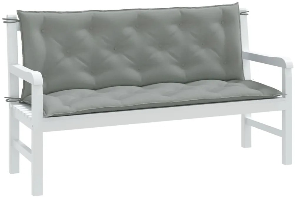 Almofadões banco jardim 2pcs 120x50x7cm mesclado tecido