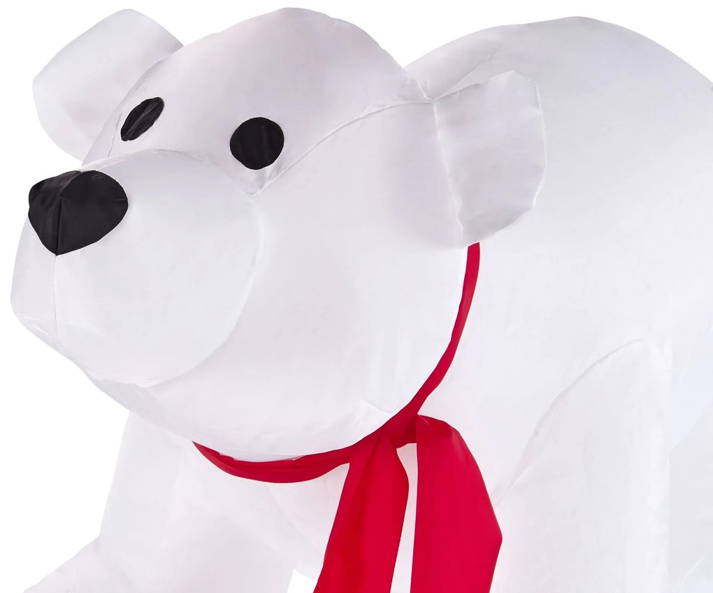Urso polar insuflável com LED 160 cm branco KULTALA Beliani