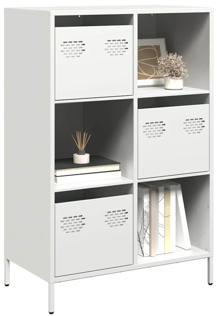 Móvel alto 68x39x103,5 cm aço branco