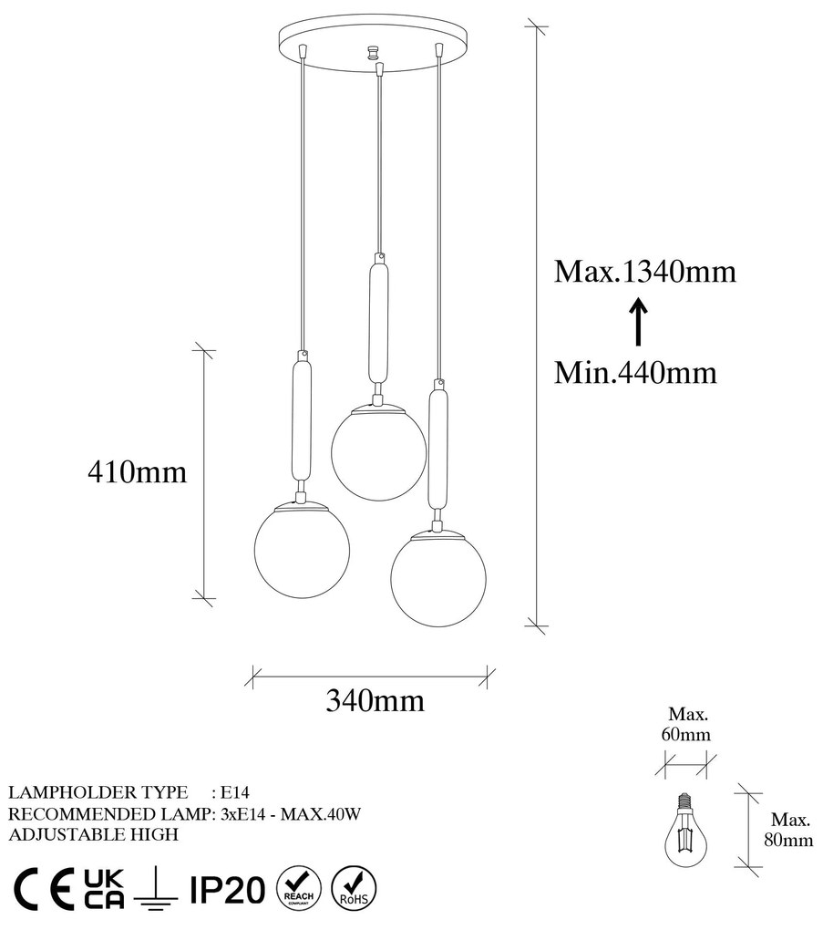 Candeeiro Chandelier King – Ouro Brilhante – 34 x 34 x 134 cm