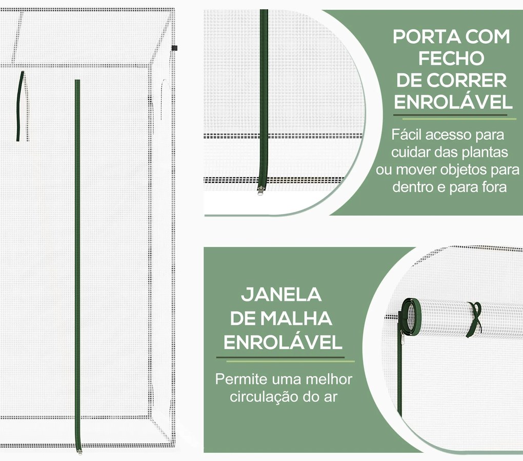 Estufa de Jardim Pequena Estufa de Exterior com Janelas e Estrutura de