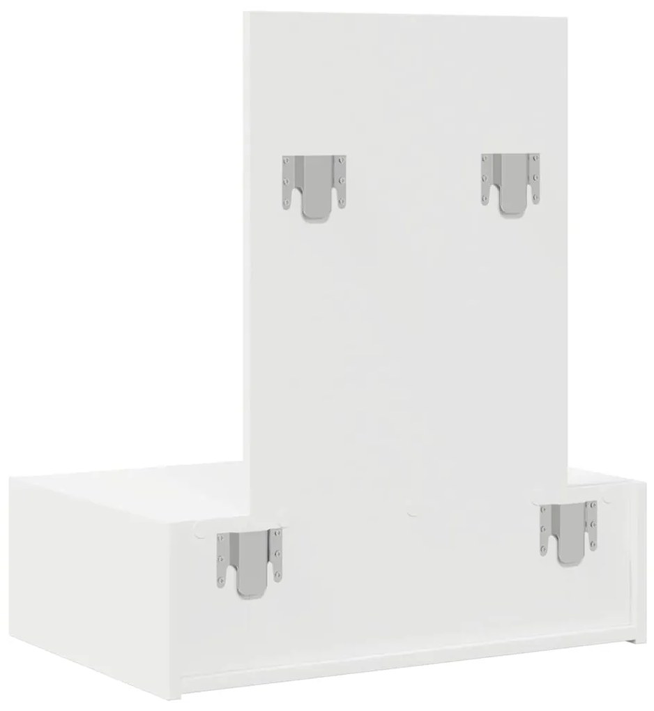 Banco de Maquiagem Suspenso vidaXL Branco 60x40x70 cm