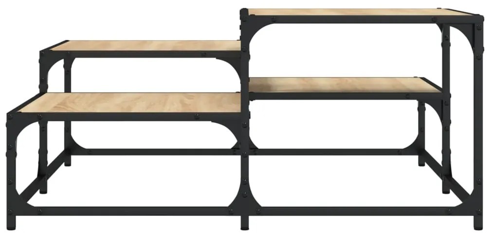 Mesa de centro 87,5x87,5x40cm derivados madeira carvalho sonoma