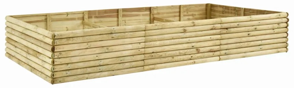 vidaXL Canteiro elevado p/ jardim 300x150x48 cm pinho impregnado 19 mm