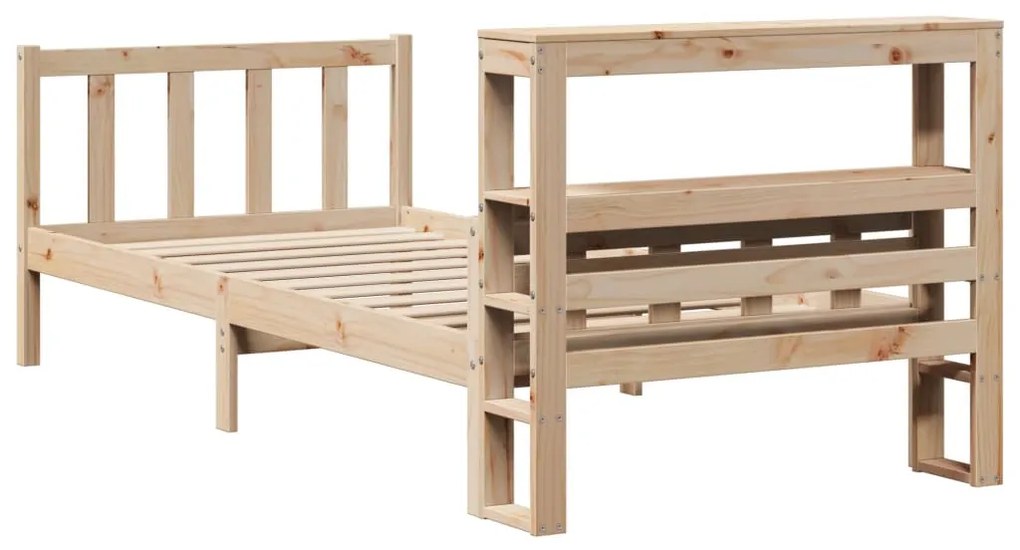 Cama sem colchão 75x190 cm madeira de pinho maciça