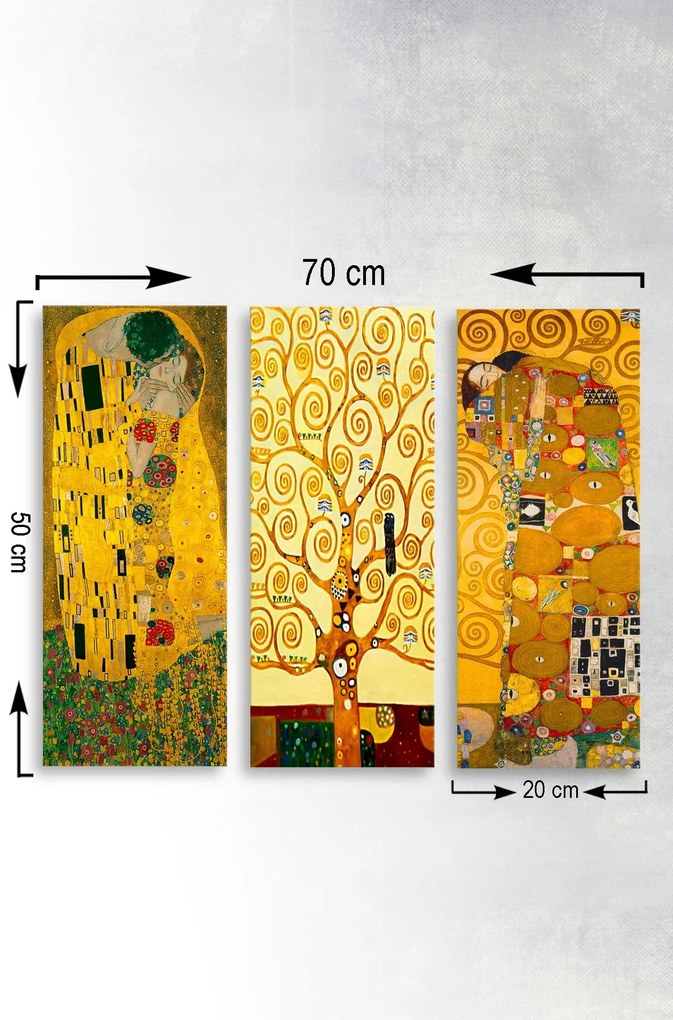 Quadro Decorativo MDF0067 – Multicolor – 20 x 50 cm (3 Peças)