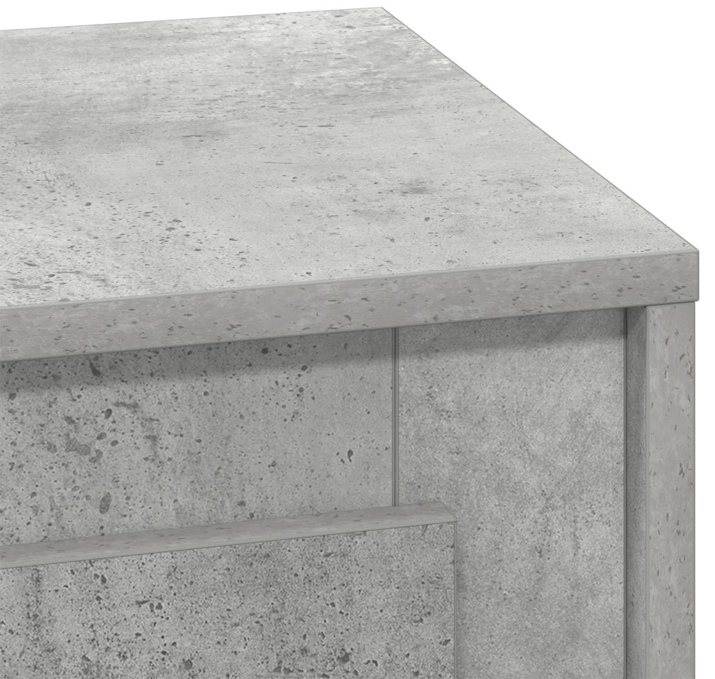 Criado-mudo com Luzes LED Cinza Betão 44x34,5x45 cm