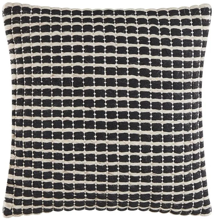 Almofada decorativa preto e branco 45 x 45 cm YONCALI Beliani