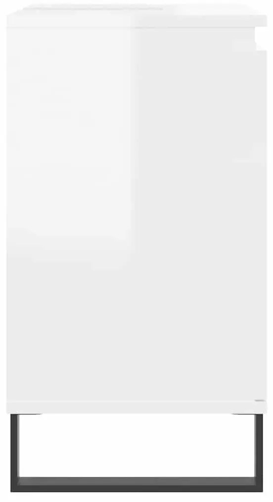 Armário casa banho 58x33x60 cm deriv. madeira branco brilhante