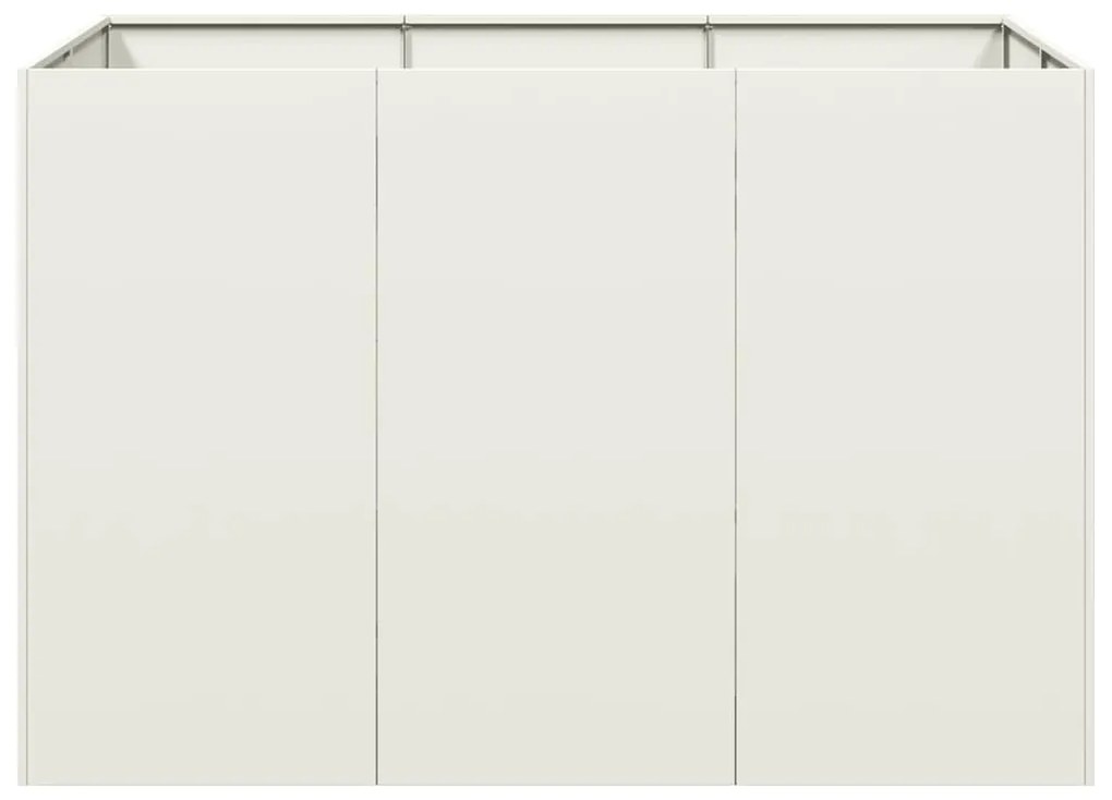 Vaso floreira 120x80x80 cm aço branco