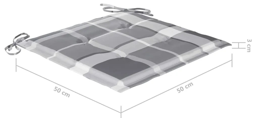 Cadeiras de jantar p/ jardim 2 pcs c/ almofadões acácia maciça