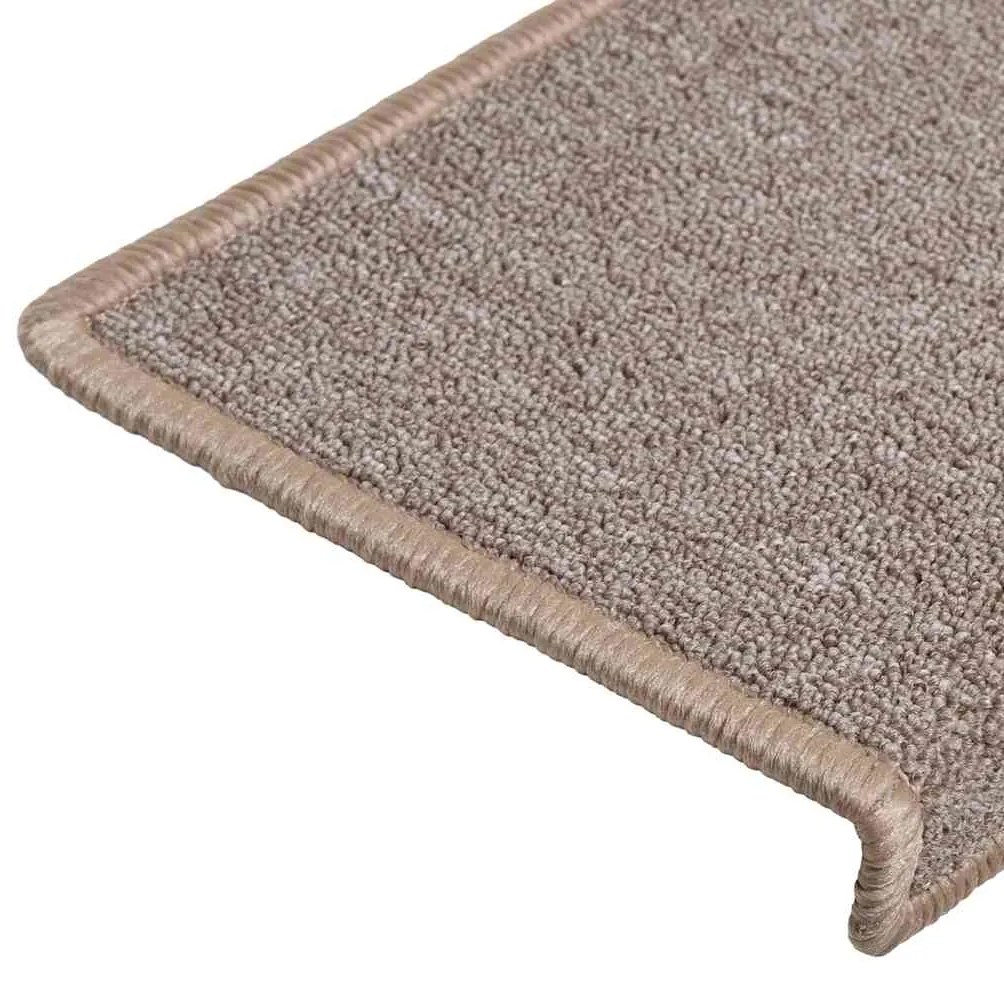 Tapetes de escadas 30 pcs 65x21x4 cm castanho-claro
