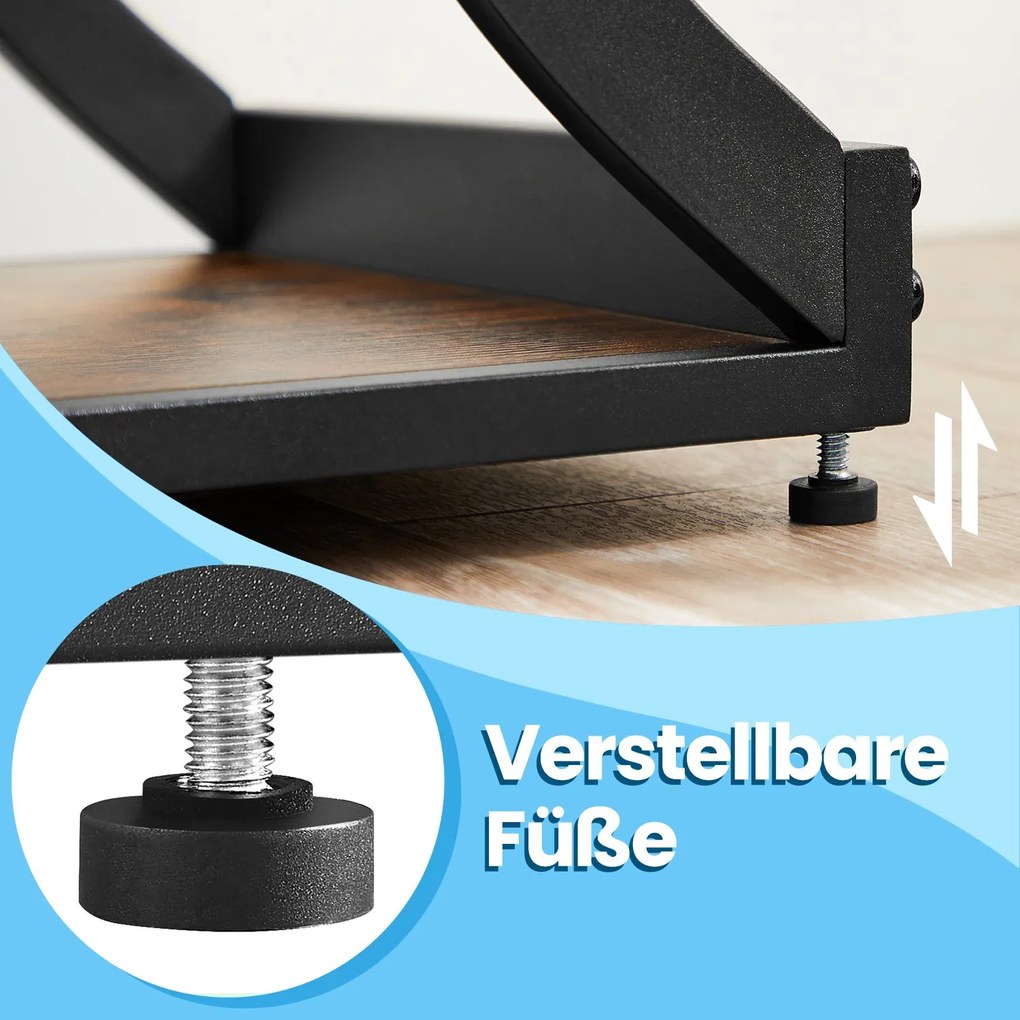 Mesa consola com pernas curvas 120 x 30 x 80 cm castanho Vintage-preto