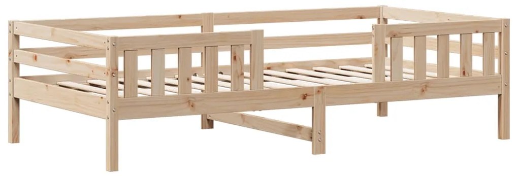 Estrutura de cama com telhado 90x200 cm madeira de pinho maciça