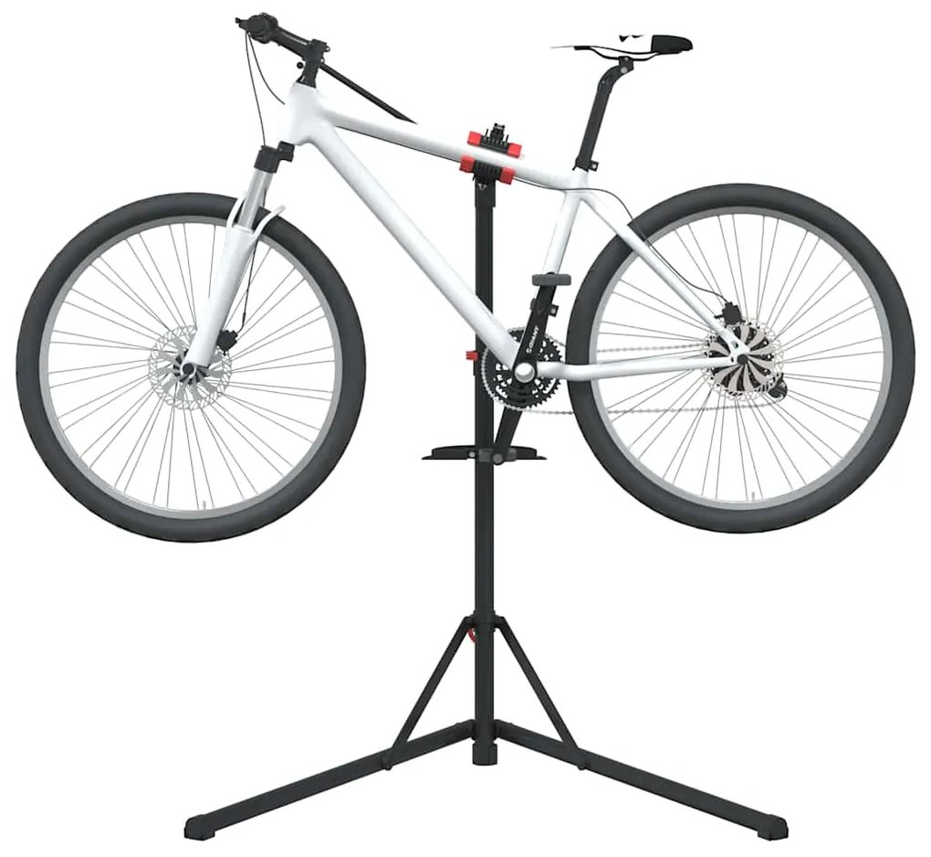 vidaXL Suporte p/ reparar bicicletas ajustável 92-152 cm aço vermelho