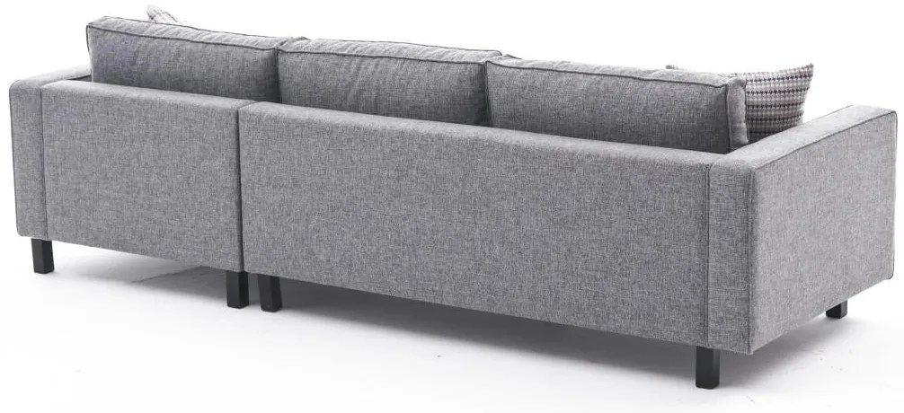 Sofá de Canto Kale – Cinzento – 258 x 83 x 181 cm
