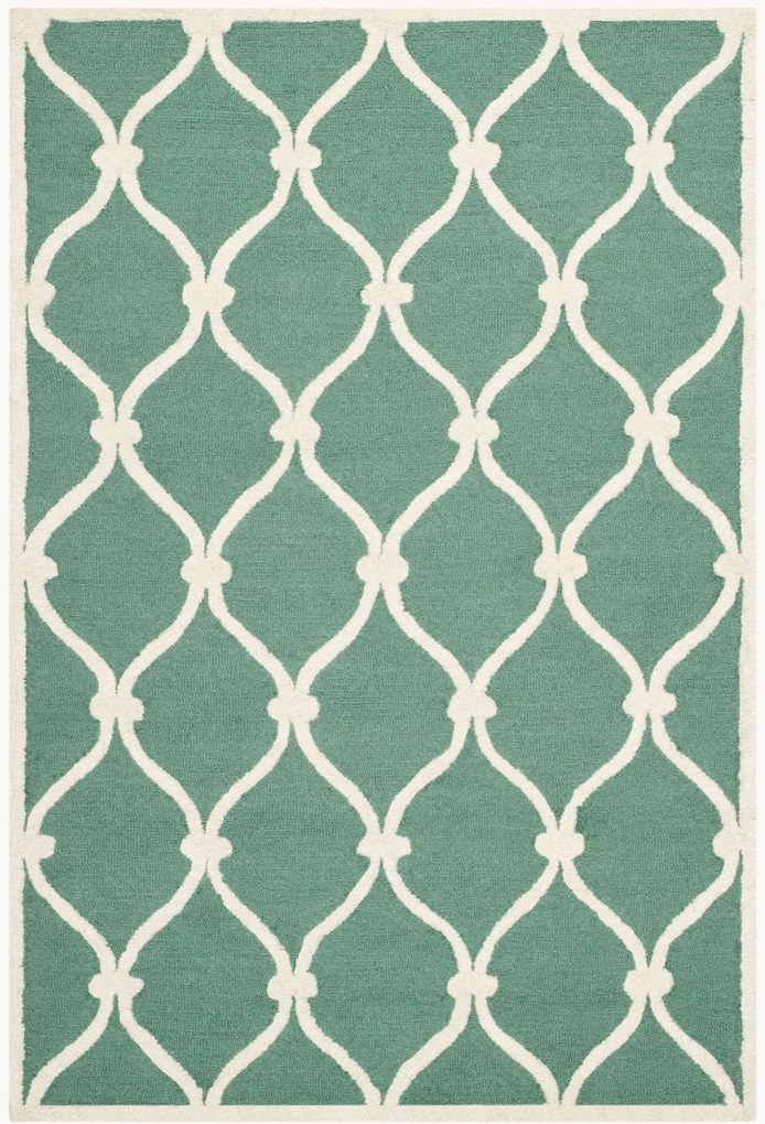 Tapete artesanal de lã de pelo curto Hugo