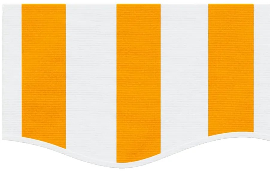 Tecido substituição p/ sanefa toldo 3,5 m riscas amarelo/branco