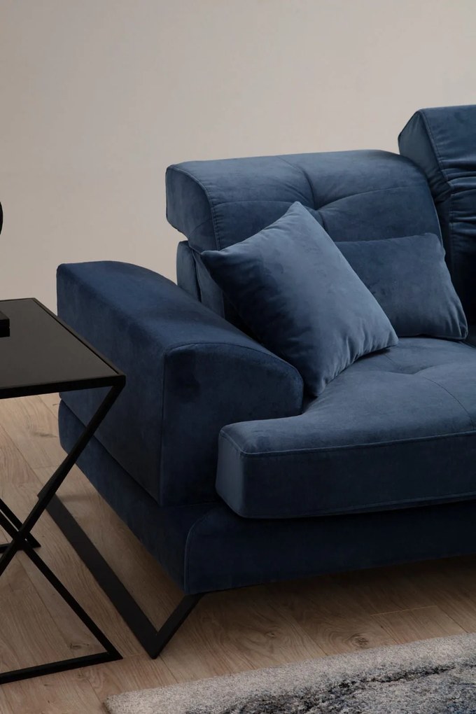 Sofá de Canto Frido – Azul Marinho – 190 cm x 304 cm