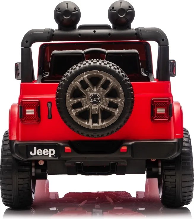 JIPE elétrico para Crianças Jeep Wrangler Rubicon LIFT  24V 4x4, Rodas de espuma EVA Vermelho