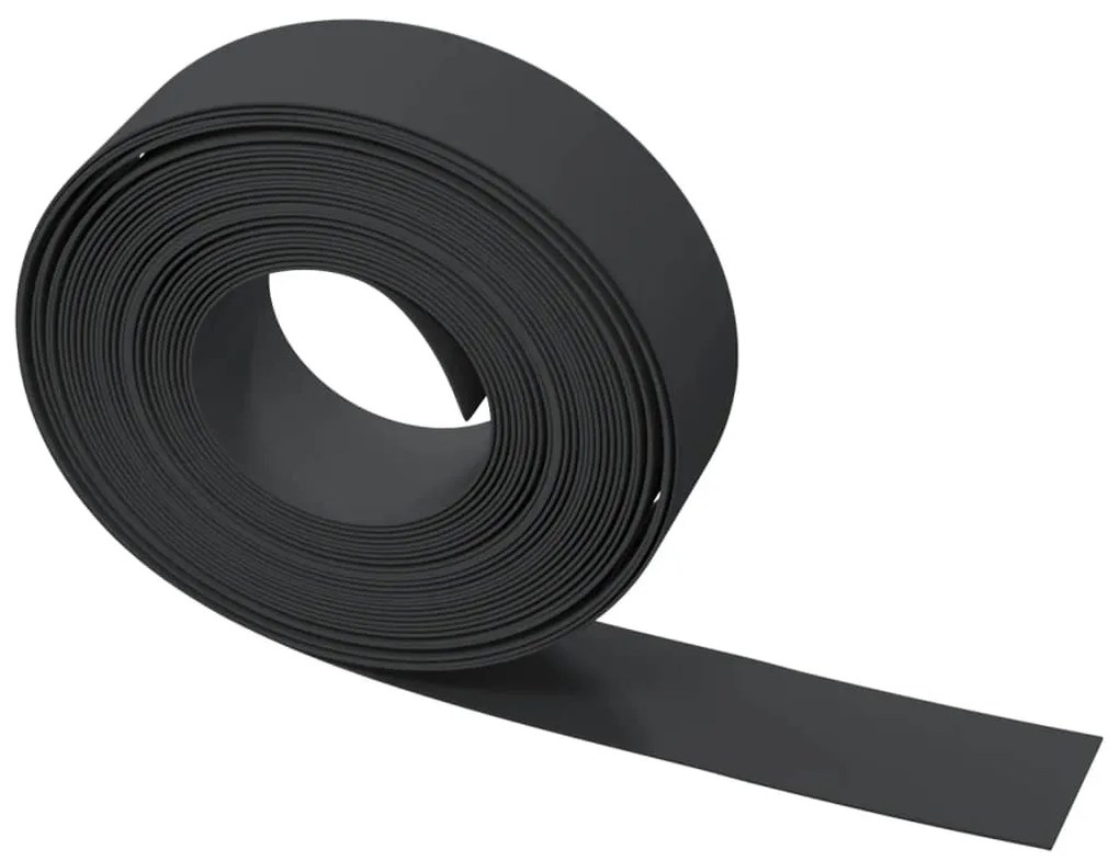 Bordas de jardim 5 pcs 10 m 15 cm polietileno preto